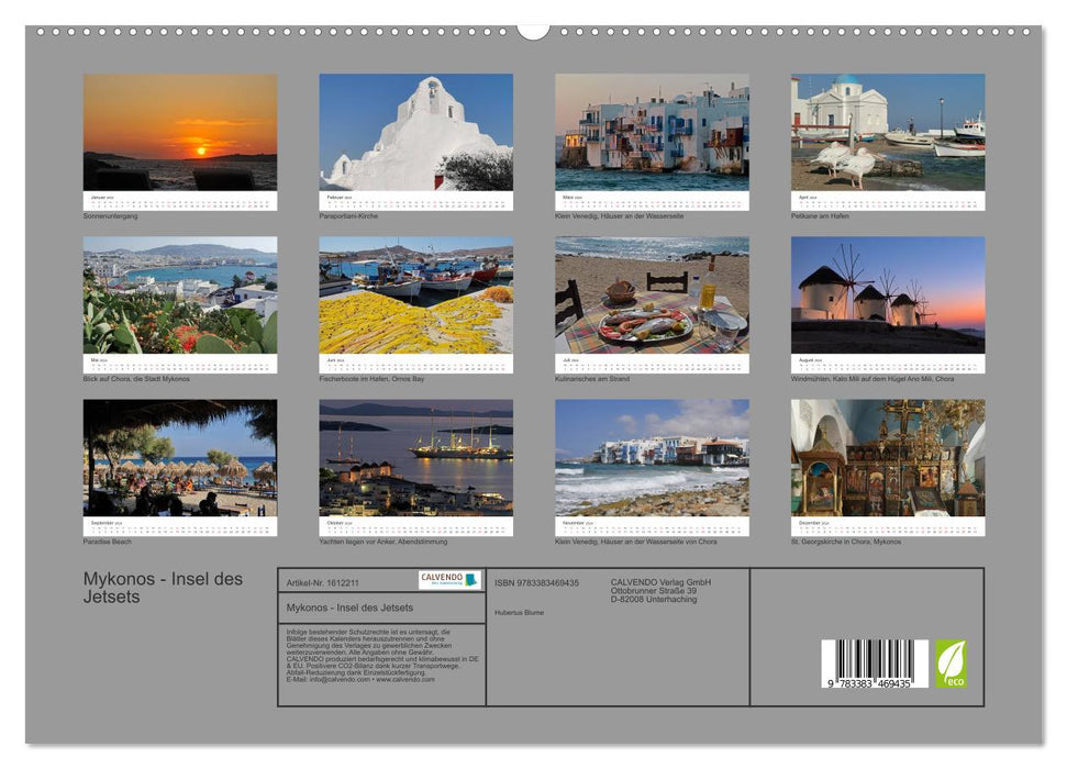 MYKONOS - Island of the Jet Set (CALVENDO Premium Wall Calendar 2024) 
