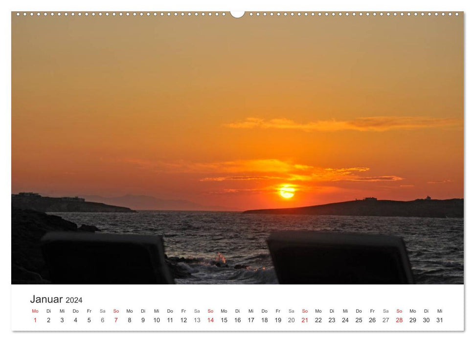 MYKONOS - Insel des Jetset (CALVENDO Premium Wandkalender 2024)