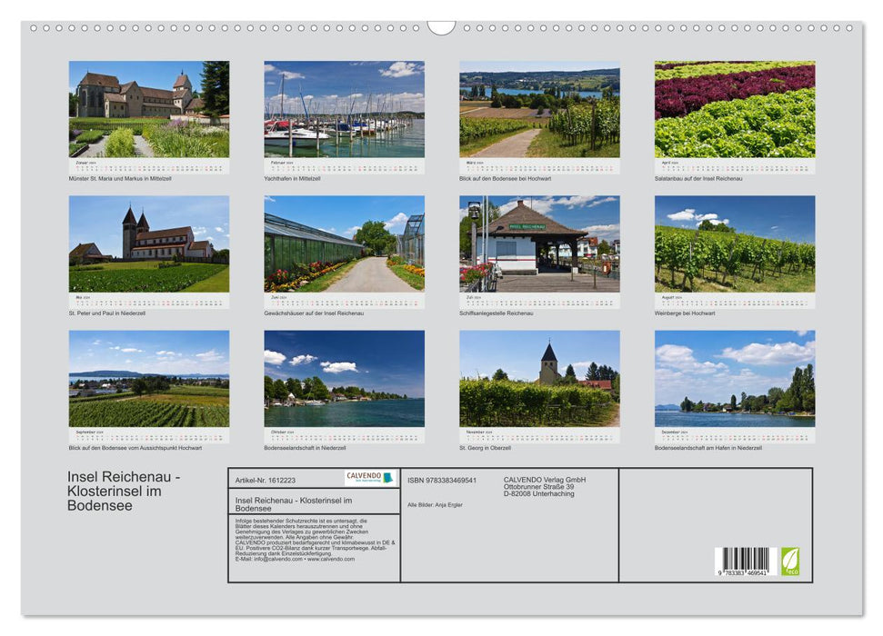 Reichenau Island - monastery island in Lake Constance (CALVENDO wall calendar 2024) 