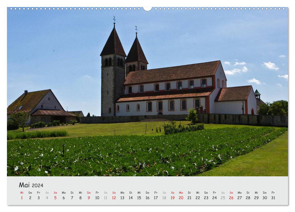 Île de Reichenau - île monastère au bord du lac de Constance (calendrier mural CALVENDO 2024) 