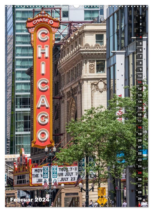 CHICAGO Der Stadtkern (CALVENDO Premium Wandkalender 2024)
