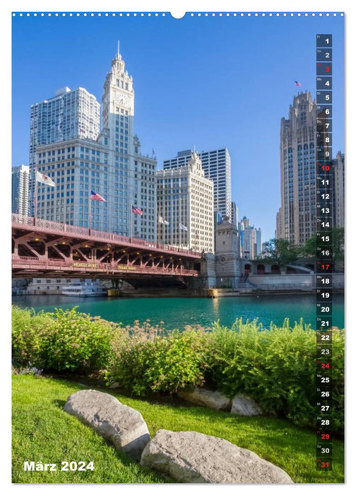 CHICAGO The City Center (CALVENDO Premium Wall Calendar 2024) 