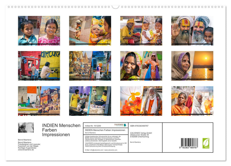 INDIEN Menschen Farben Impressionen (CALVENDO Premium Wandkalender 2024)