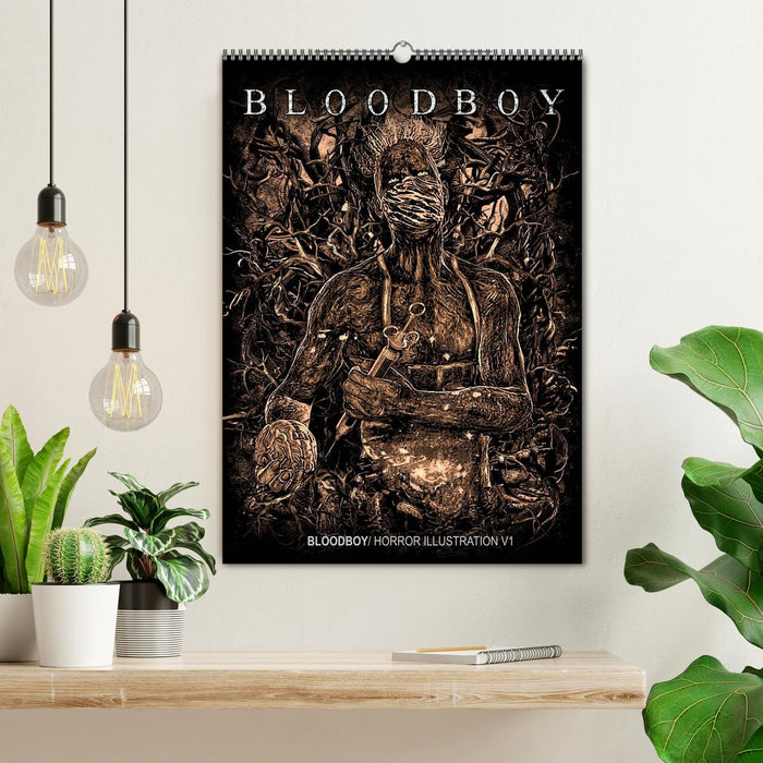 BLOODBOY/ HORROR ILLUSTRATION V1 (calendrier mural CALVENDO 2024) 