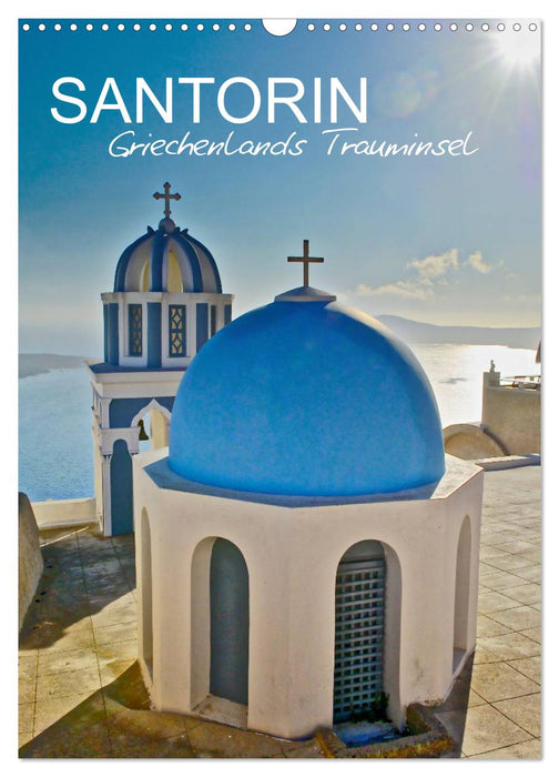 Santorin - île de rêve de Grèce (calendrier mural CALVENDO 2024) 