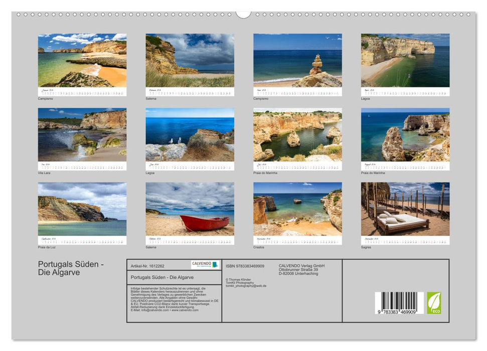 Portugals Süden - Die Algarve (CALVENDO Premium Wandkalender 2024)