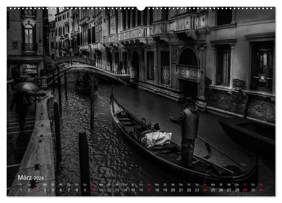 Venice - Light and Shadow (CALVENDO Premium Wall Calendar 2024) 
