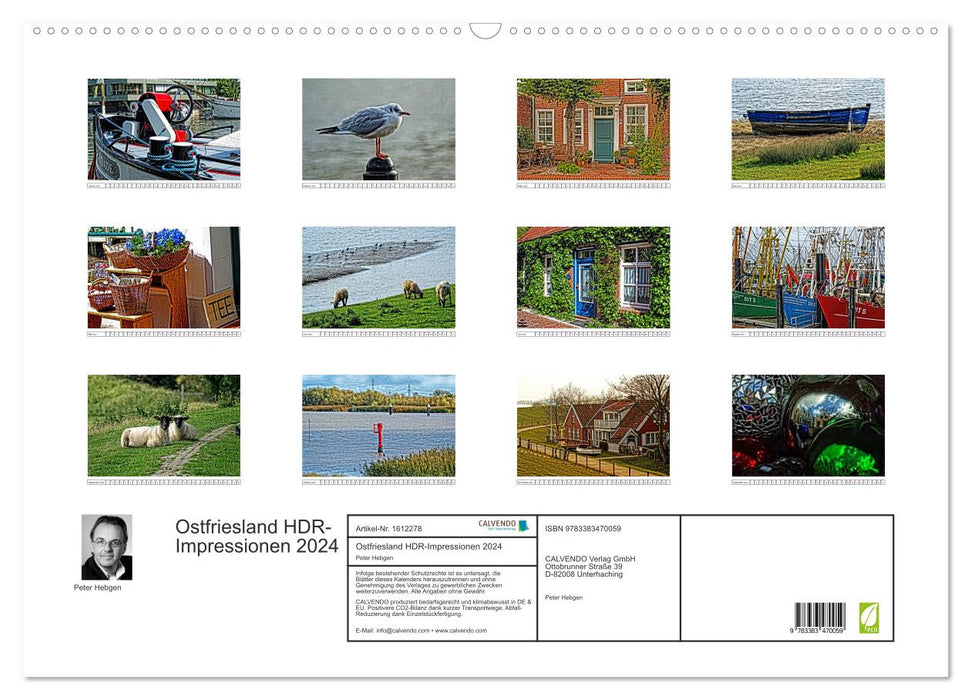 Ostfriesland HDR-Impressionen 2024 (CALVENDO Wandkalender 2024)