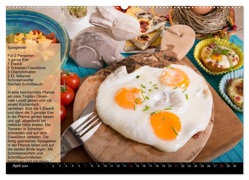 Low Carb - Easy recipes for every day (CALVENDO wall calendar 2024) 