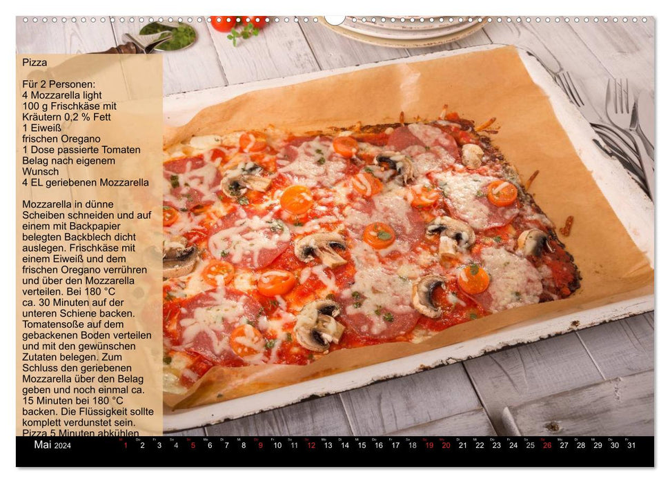 Low Carb - Easy recipes for every day (CALVENDO wall calendar 2024) 