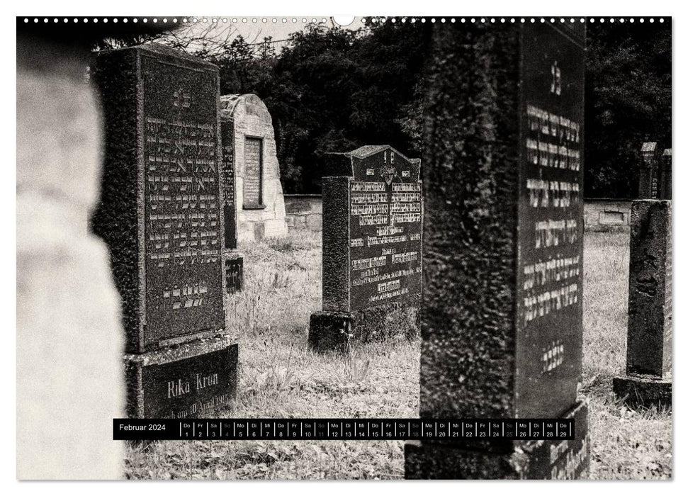 Forgotten Places: Jewish Cemeteries in Northern Hesse / Kassel District (CALVENDO Premium Wall Calendar 2024) 