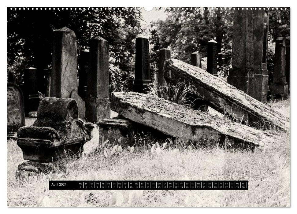 Forgotten Places: Jewish Cemeteries in Northern Hesse / Kassel District (CALVENDO Premium Wall Calendar 2024) 