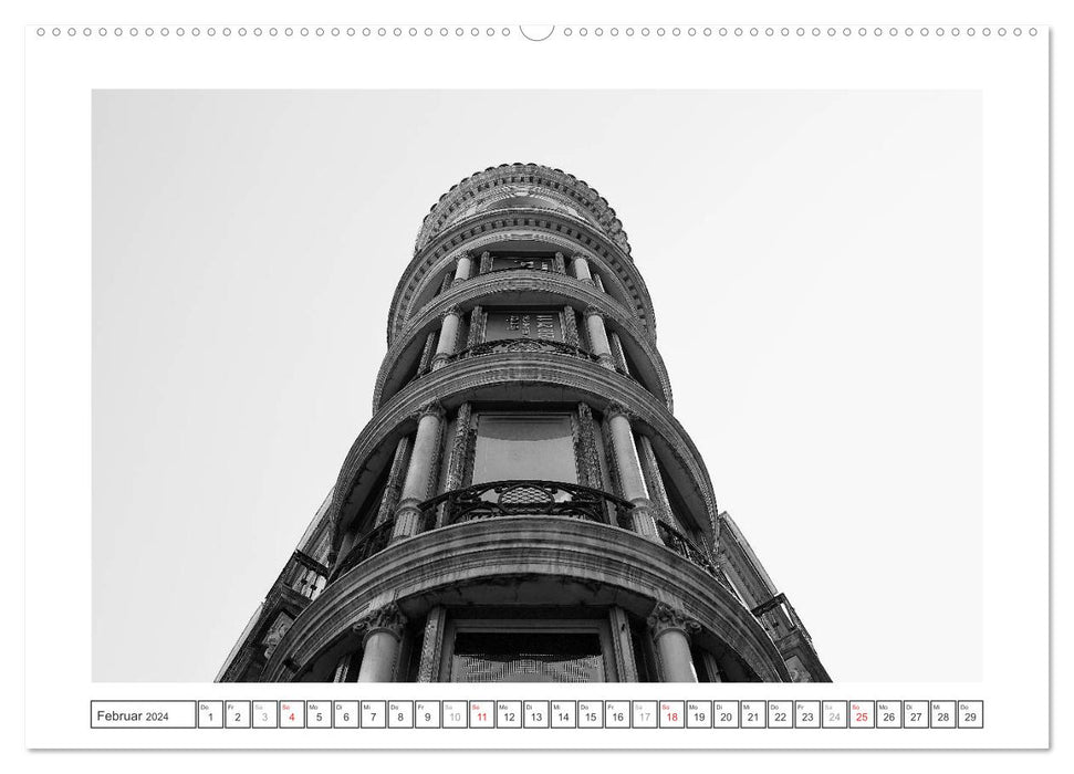 Barcelona photographs in black / white (CALVENDO wall calendar 2024) 
