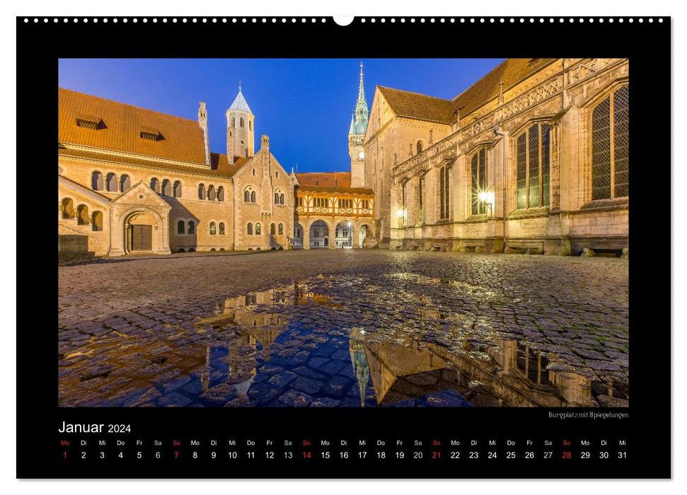 BRAUNSCHWEIG - Abendliche Impressionen (CALVENDO Wandkalender 2024)