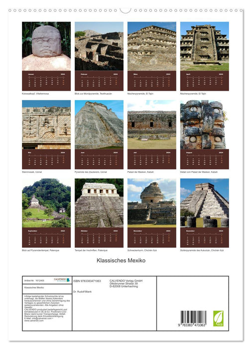 Classic Mexico (CALVENDO Premium Wall Calendar 2024) 