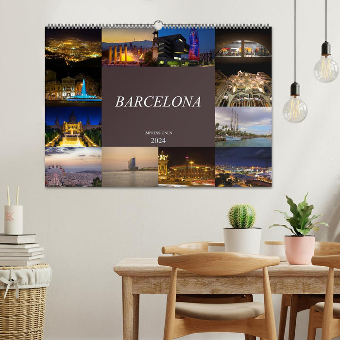 Barcelona impressions (CALVENDO wall calendar 2024) 