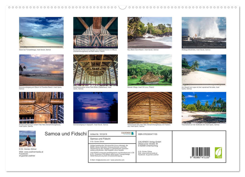 Samoa und Fidschi (CALVENDO Premium Wandkalender 2024)