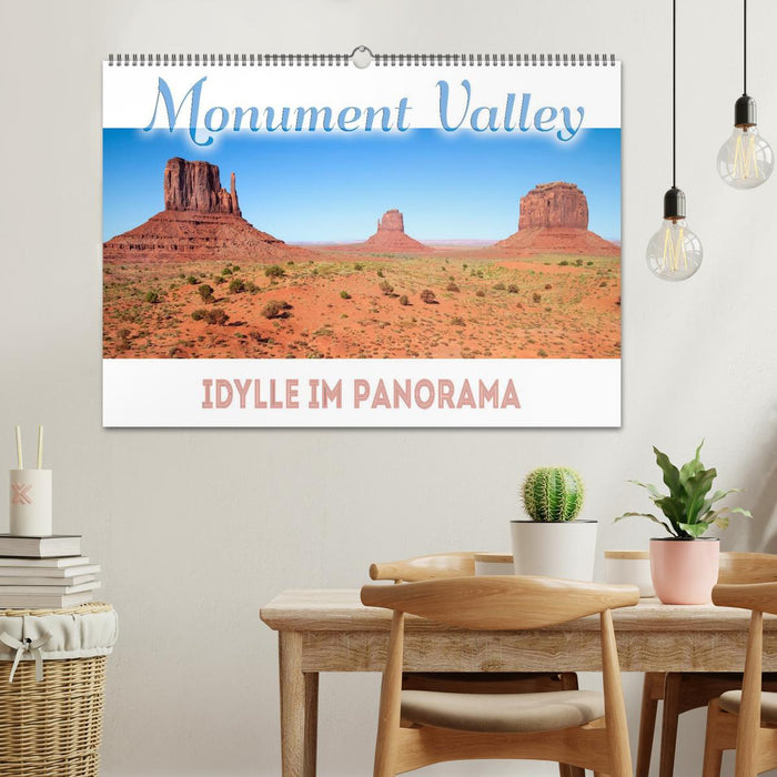 MONUMENT VALLEY Idyll in a panorama (CALVENDO wall calendar 2024) 