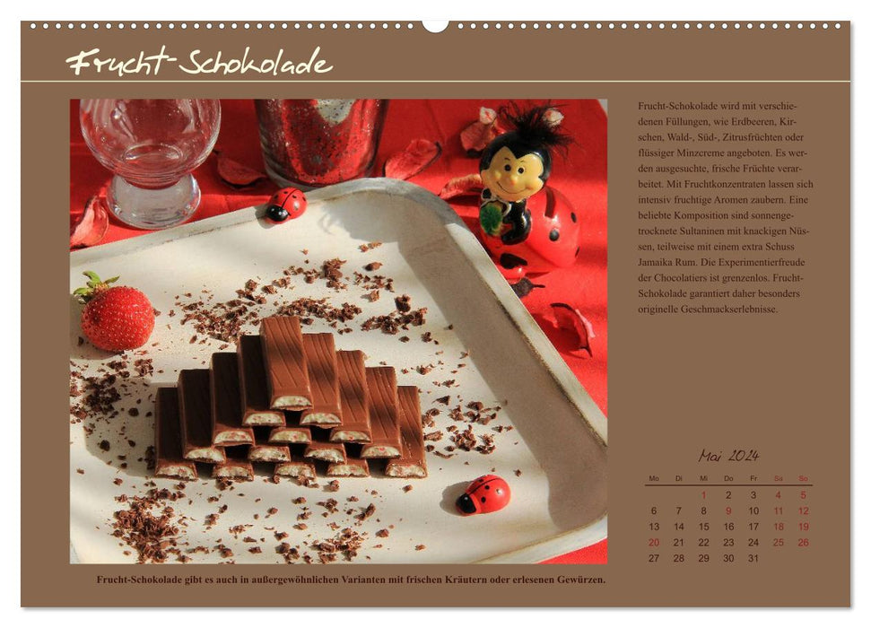 Schokolade - aus der Kakaobohne (CALVENDO Wandkalender 2024)