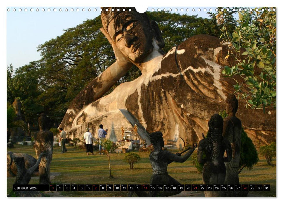 République populaire du Laos (Calendrier mural CALVENDO 2024) 