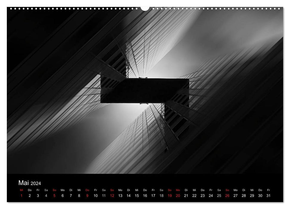 Black-Black-Noir 2024 (CALVENDO Premium Wall Calendar 2024) 