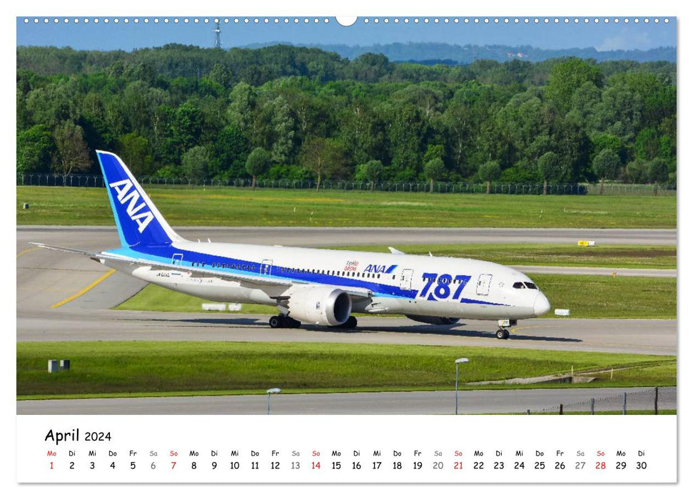 Airliner in Munich / 2024 (CALVENDO Premium Wall Calendar 2024) 
