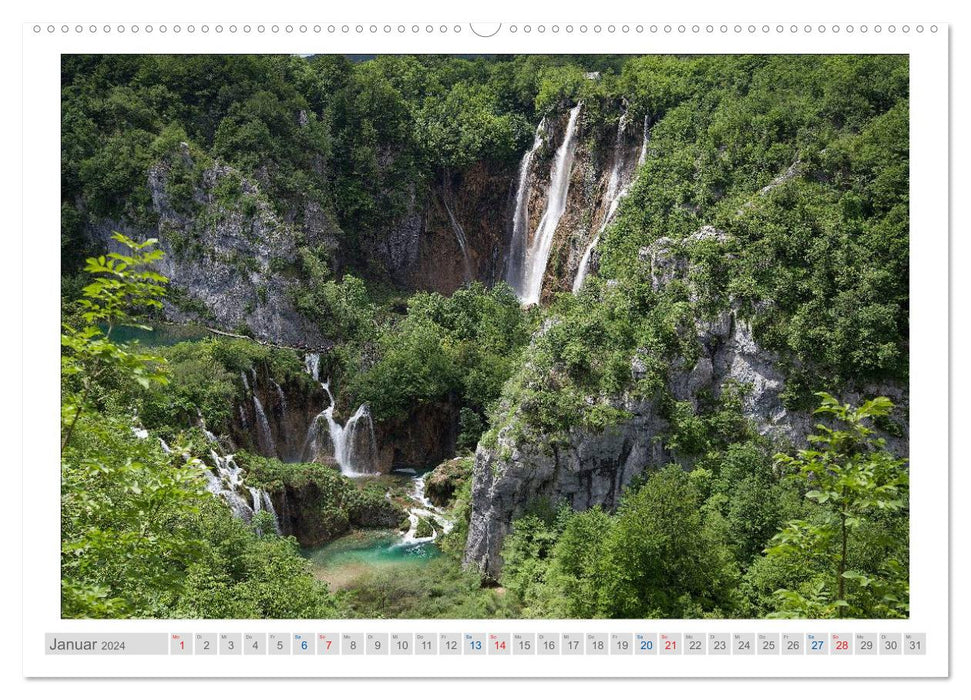 Kroatien - Plitwitzer Seen, Rijeka und Krk (CALVENDO Premium Wandkalender 2024)