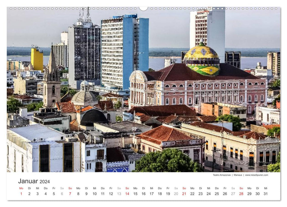 Brazil 2024 Life on the Amazon (CALVENDO Premium Wall Calendar 2024) 