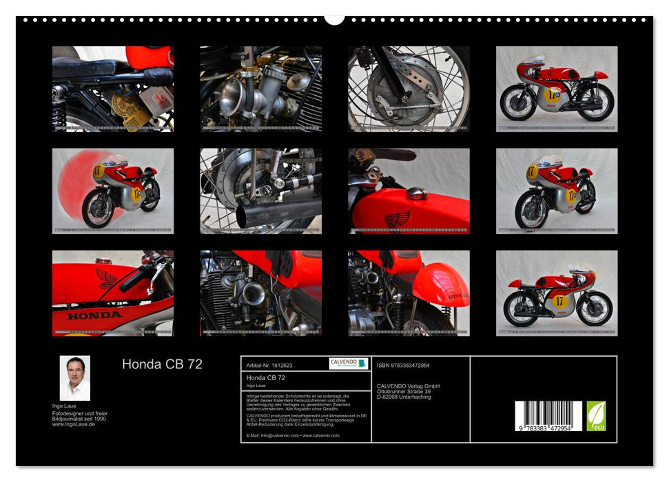 Honda CB 72 (CALVENDO Premium Wall Calendar 2024) 