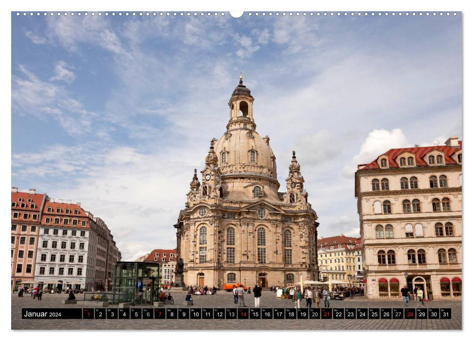 State capital Dresden (CALVENDO Premium Wall Calendar 2024) 