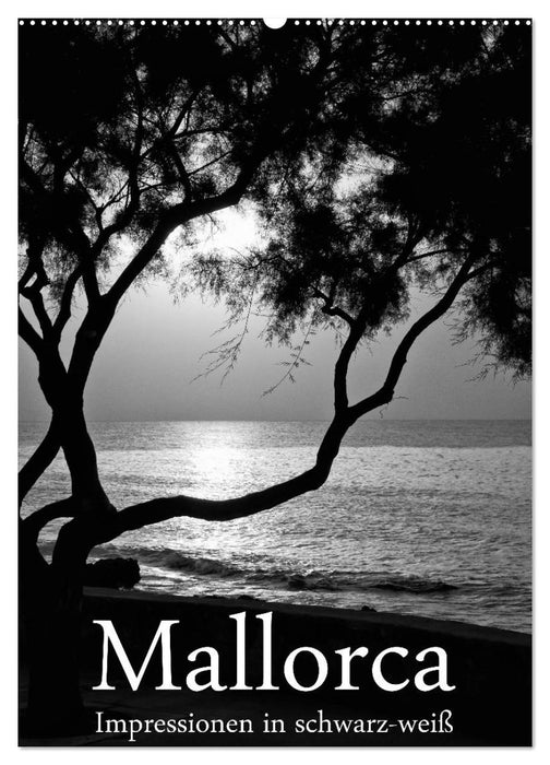 Mallorca Impressionen in schwarz-weiß (CALVENDO Wandkalender 2024)