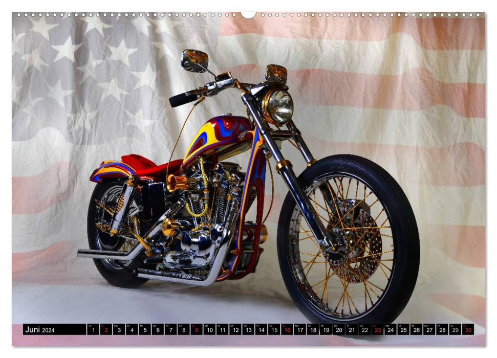 Harley Classic Chopper (CALVENDO Premium Wall Calendar 2024) 
