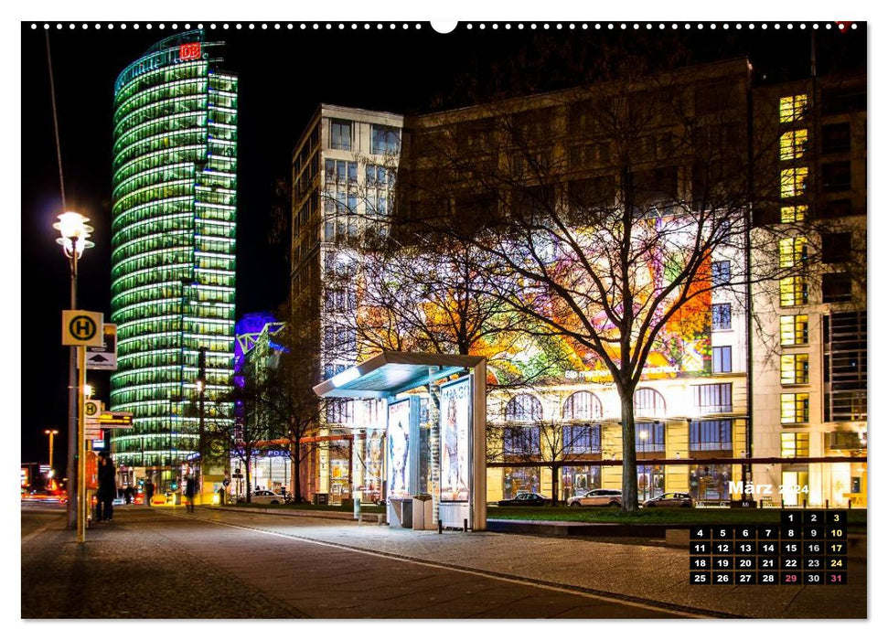 Berlin in lights 2024 (CALVENDO wall calendar 2024) 