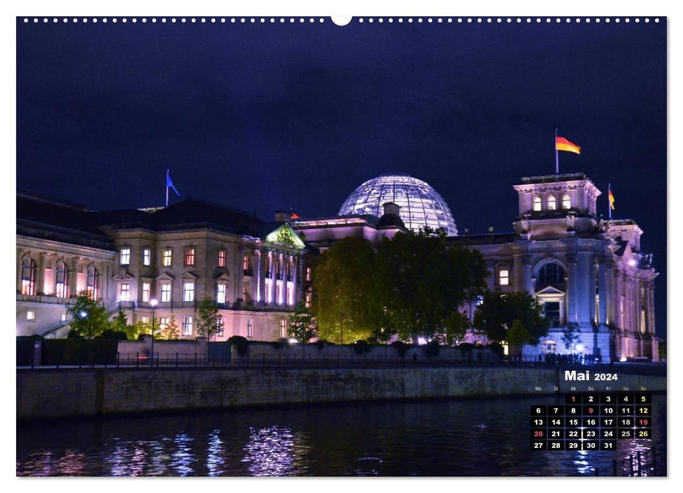 Berlin en lumières 2024 (calendrier mural CALVENDO 2024) 