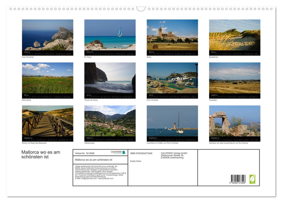 Mallorca where it is most beautiful (CALVENDO wall calendar 2024) 