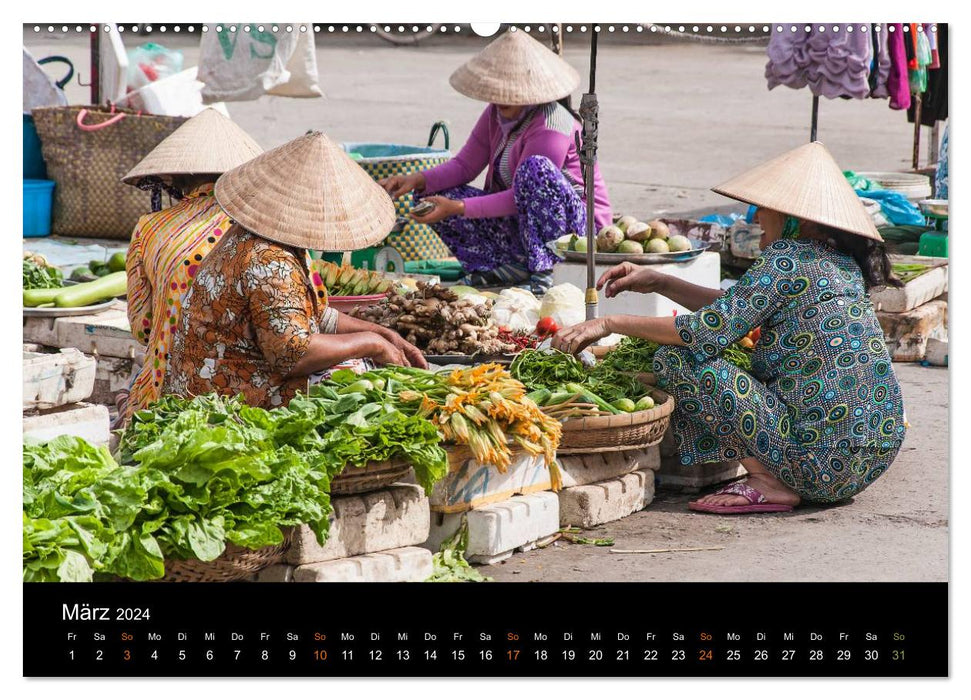 The Mekong Delta (CALVENDO Premium Wall Calendar 2024) 