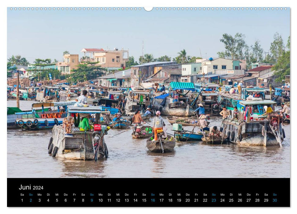 The Mekong Delta (CALVENDO Premium Wall Calendar 2024) 