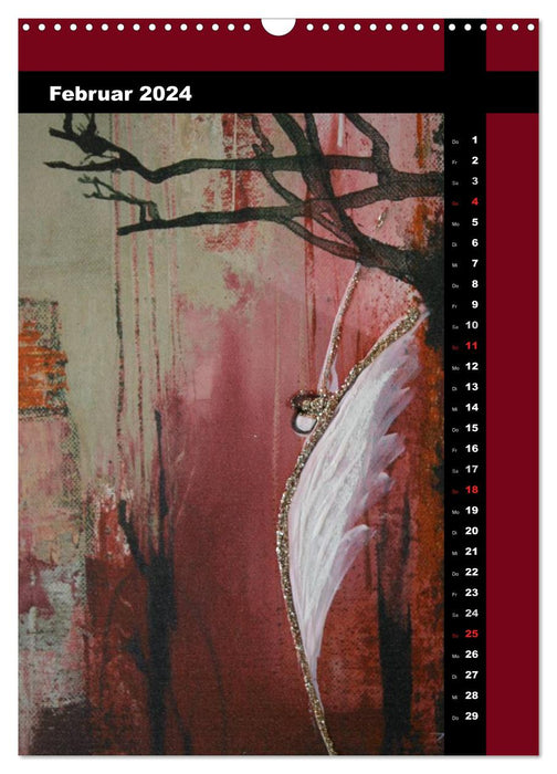 Farbenfrohe Engel (CALVENDO Wandkalender 2024)