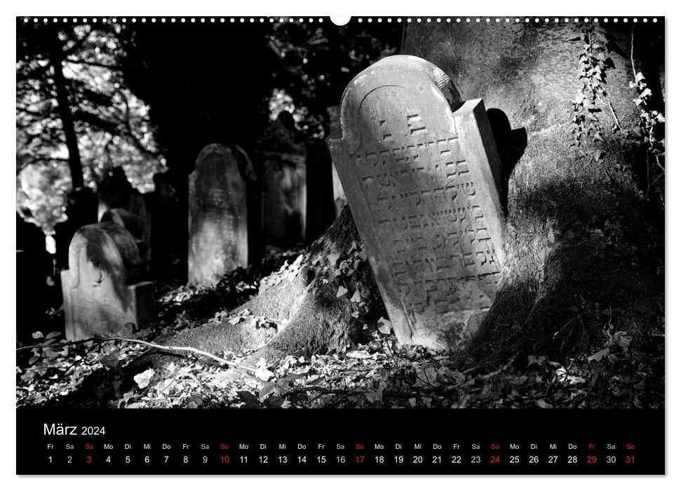 Jewish Gravyards / Jewish Cemeteries (CALVENDO Wall Calendar 2024) 