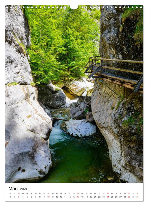Gorges and gorges in Austria 2024 (CALVENDO wall calendar 2024) 