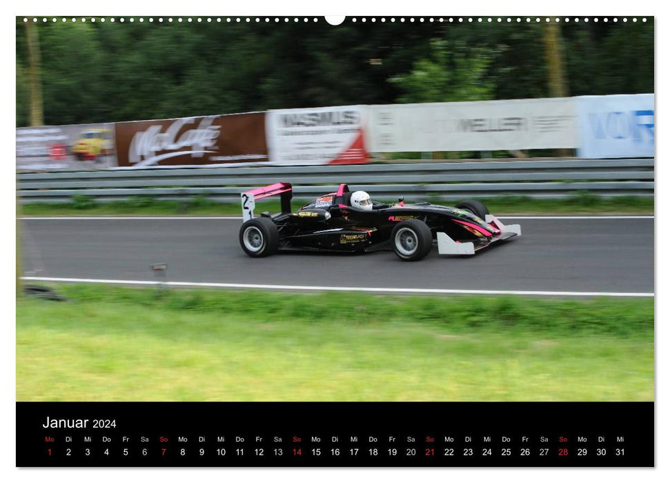 Formula racing cars on the mountain (CALVENDO wall calendar 2024) 