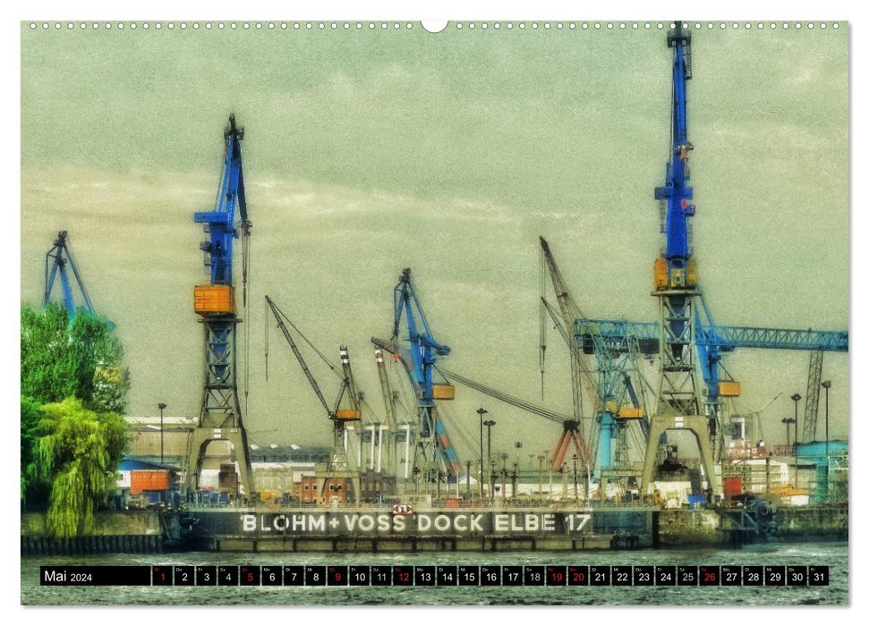 Faszination Hafen - Hamburg (CALVENDO Premium Wandkalender 2024)