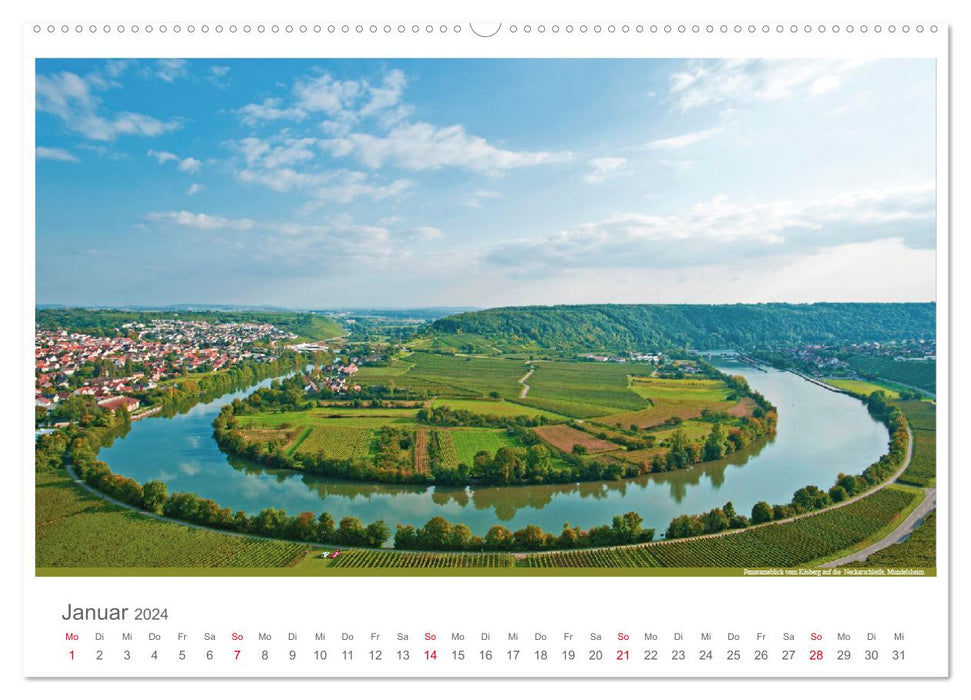 The Neckar - On the Road in Germany (CALVENDO Premium Wall Calendar 2024) 