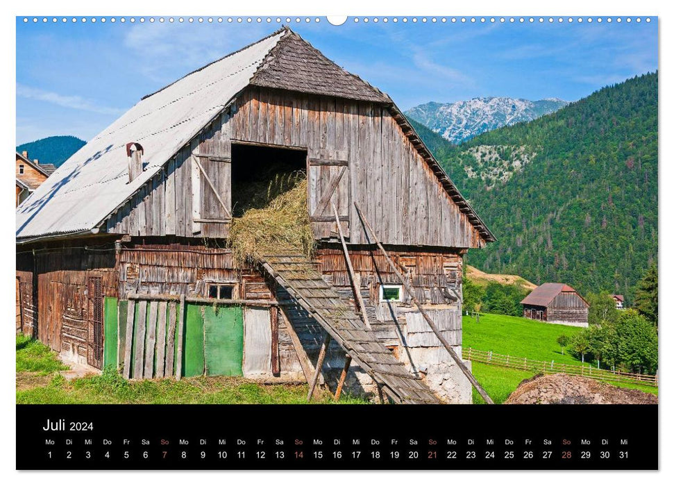 Transylvanie – Les fermes les plus pittoresques (Calendrier mural CALVENDO Premium 2024) 