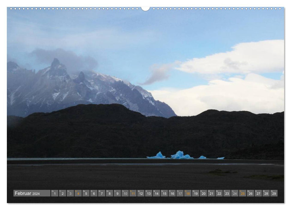 Patagonien, Gletscher, Berge und unendliche Weiten (CALVENDO Premium Wandkalender 2024)