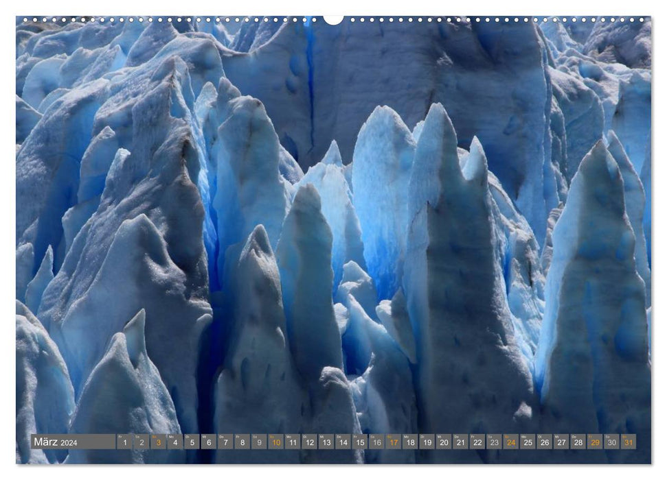 Patagonien, Gletscher, Berge und unendliche Weiten (CALVENDO Premium Wandkalender 2024)