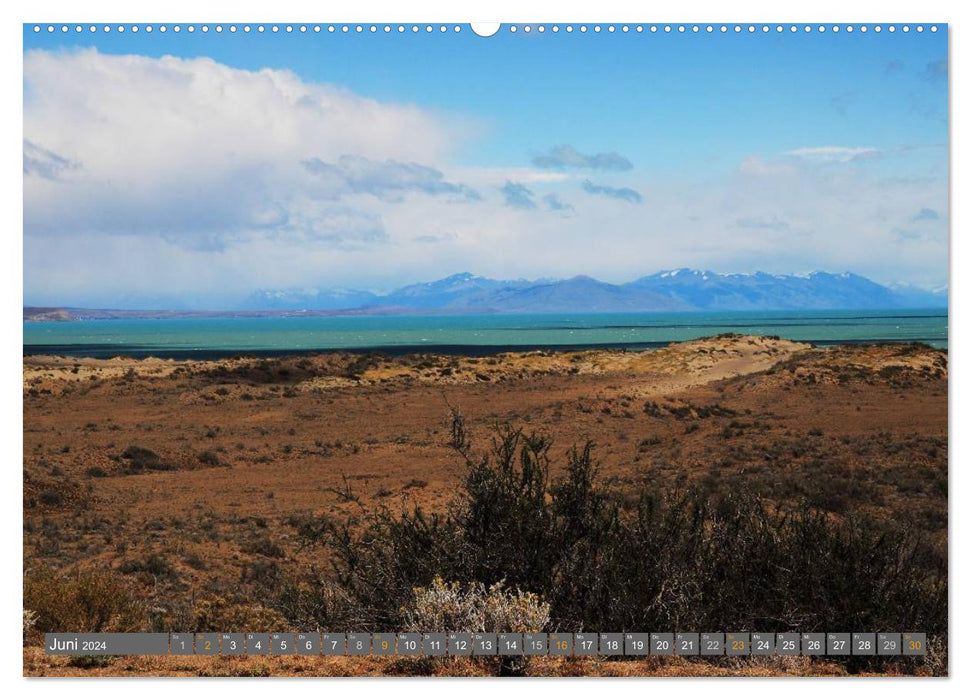 Patagonia, glaciers, mountains and endless expanses (CALVENDO Premium Wall Calendar 2024) 