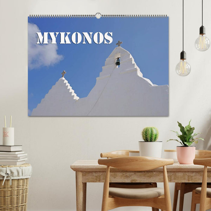 MYKONOS - Island of the Jet Set (CALVENDO Wall Calendar 2024) 