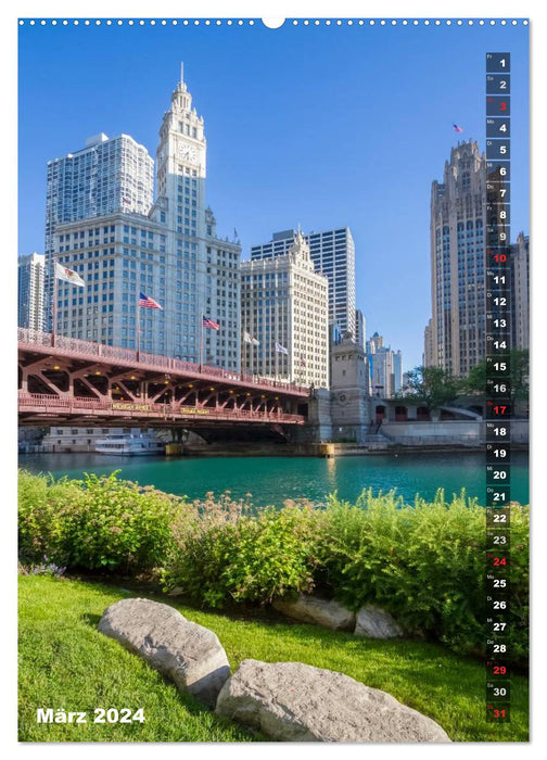 CHICAGO The City Center (CALVENDO Wall Calendar 2024) 