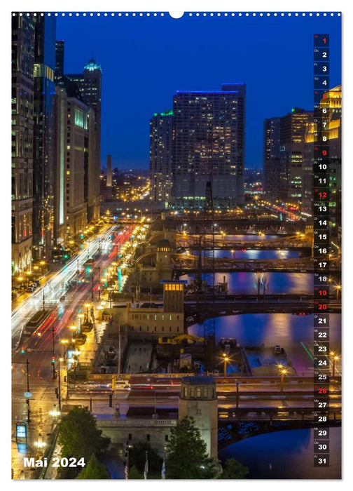 CHICAGO Der Stadtkern (CALVENDO Wandkalender 2024)